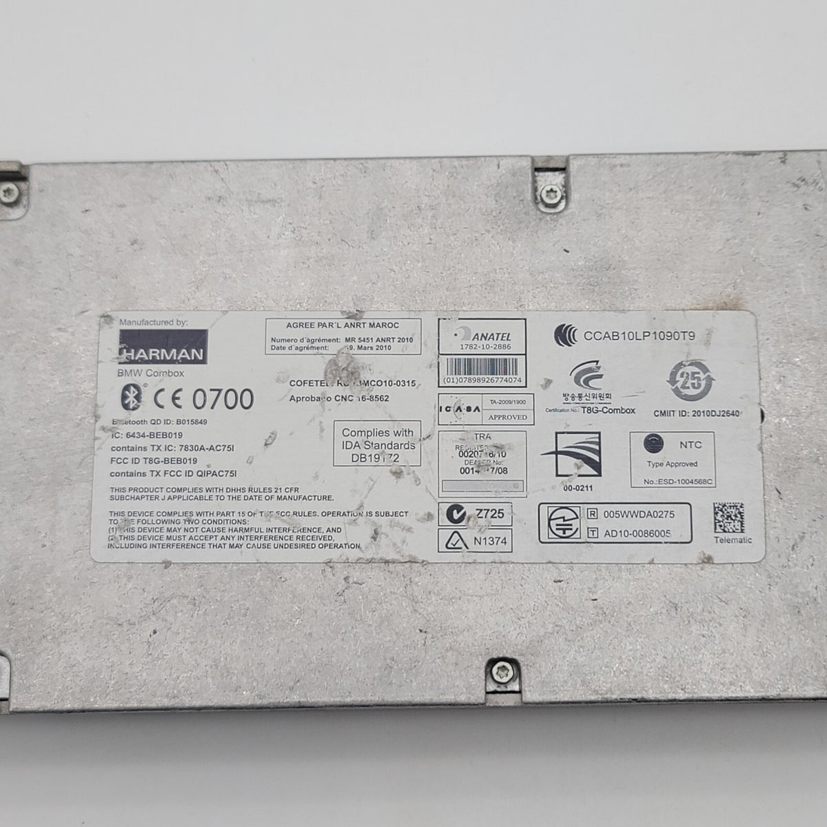 2011- 2016 BMW F07 F10 F30 F01 Telematics Communication Control Module 9257153