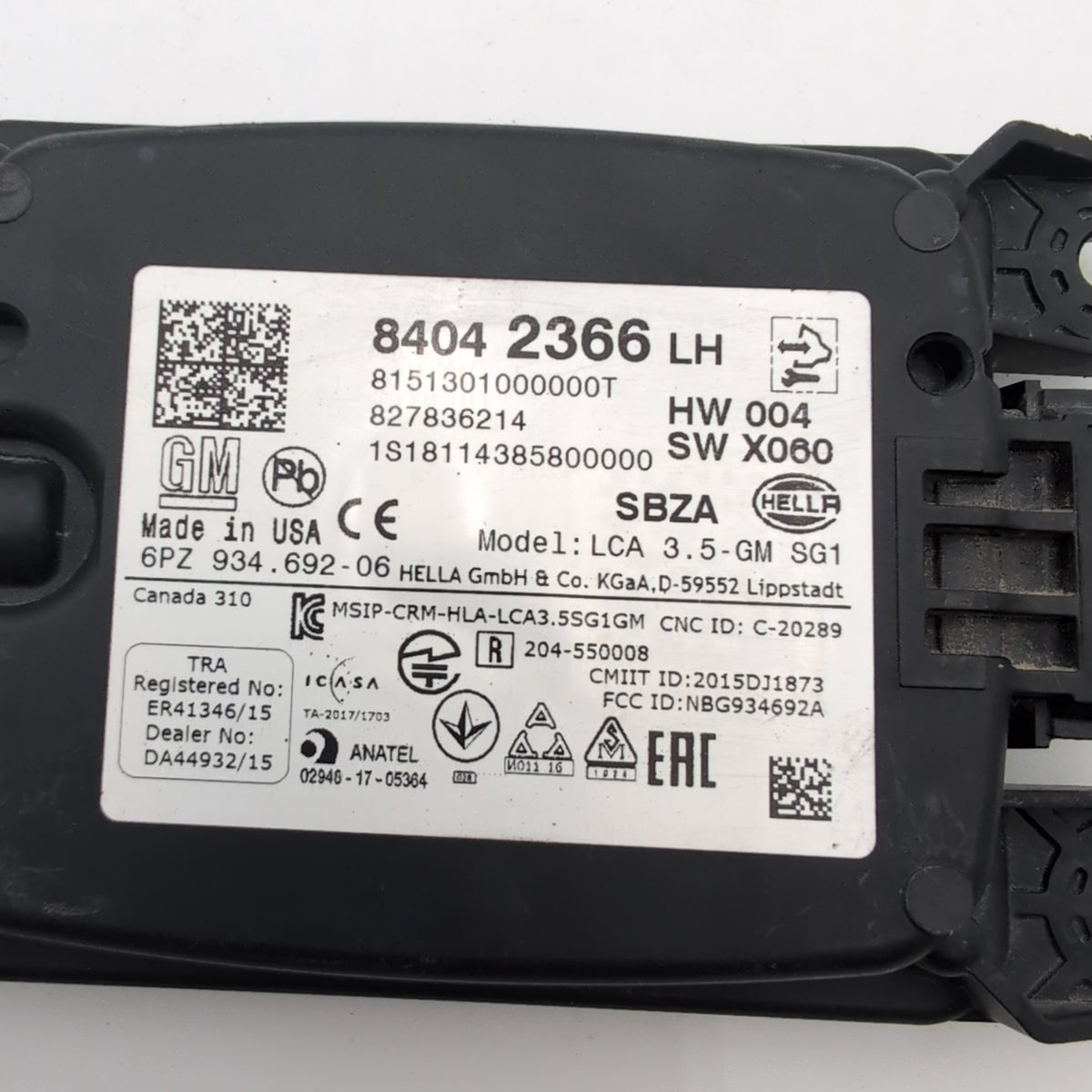 2018 2019 2020 Chevrolet Traverse Rear Left Blind Spot Radar Sensor 84042366