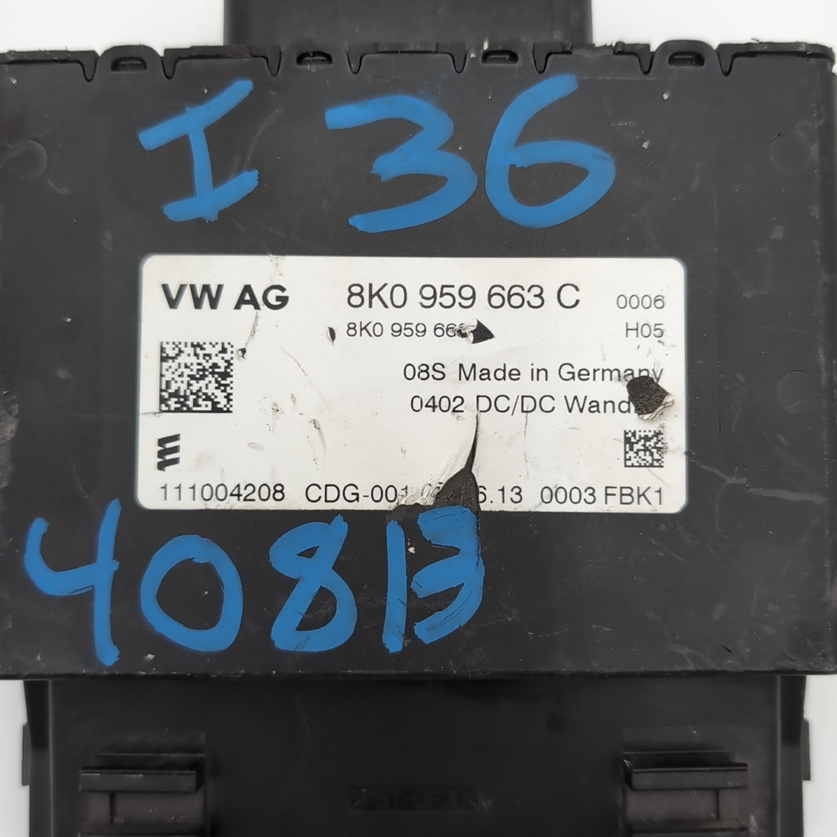 2011- 2018 AUDI A8 S8 VOLTAGE STABILIZER REGULATOR CONTROL MODULE 8K0959663C