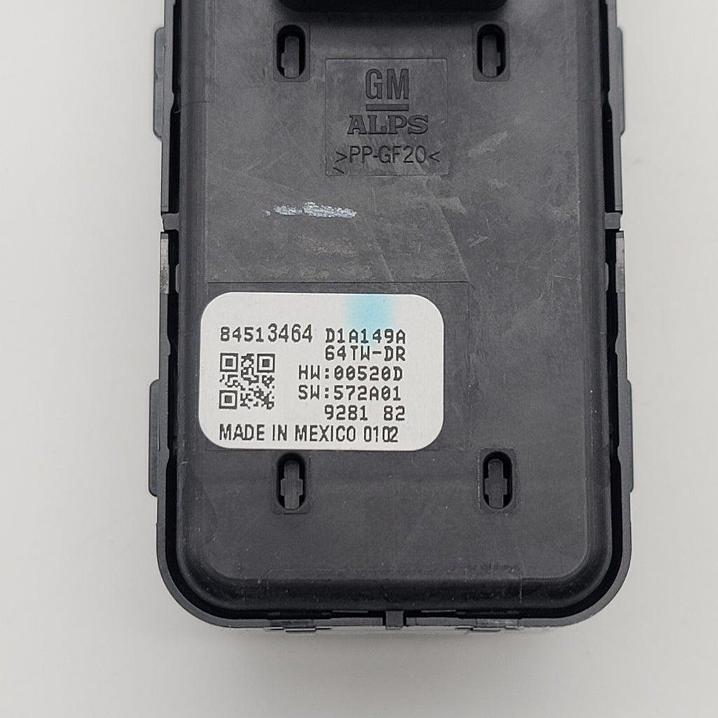 2019- 2024 CHEVROLET TRAVERSE FRONT LEFT SIDE DOOR WINDOW SWITCH OEM 84513464