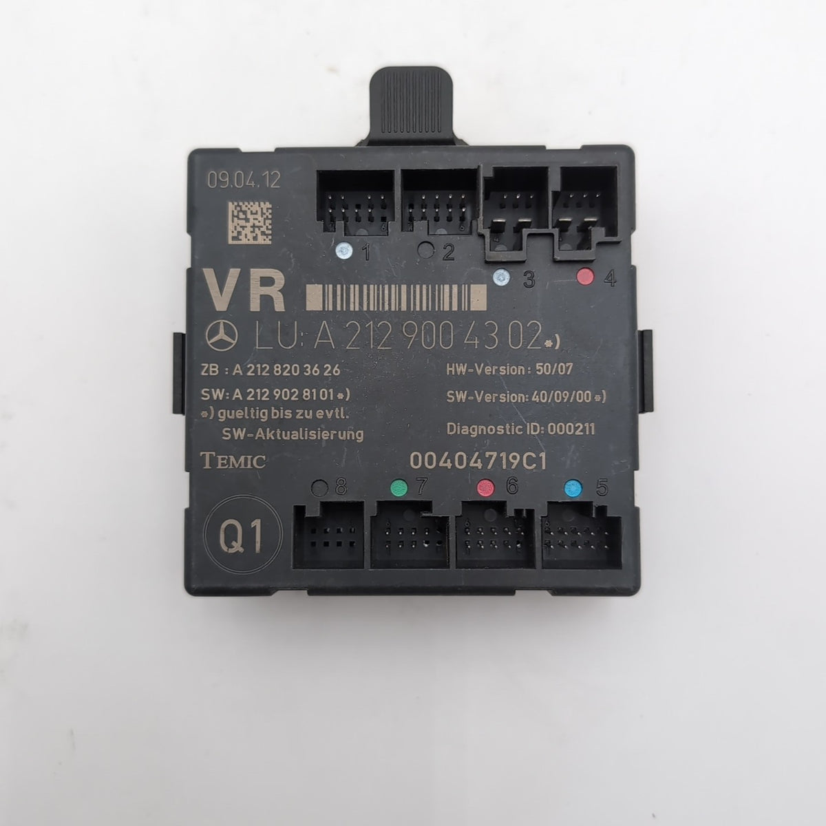 2008- 2015 Mercedes E350 C350 W212 Front Right Door Control Module A2129004302