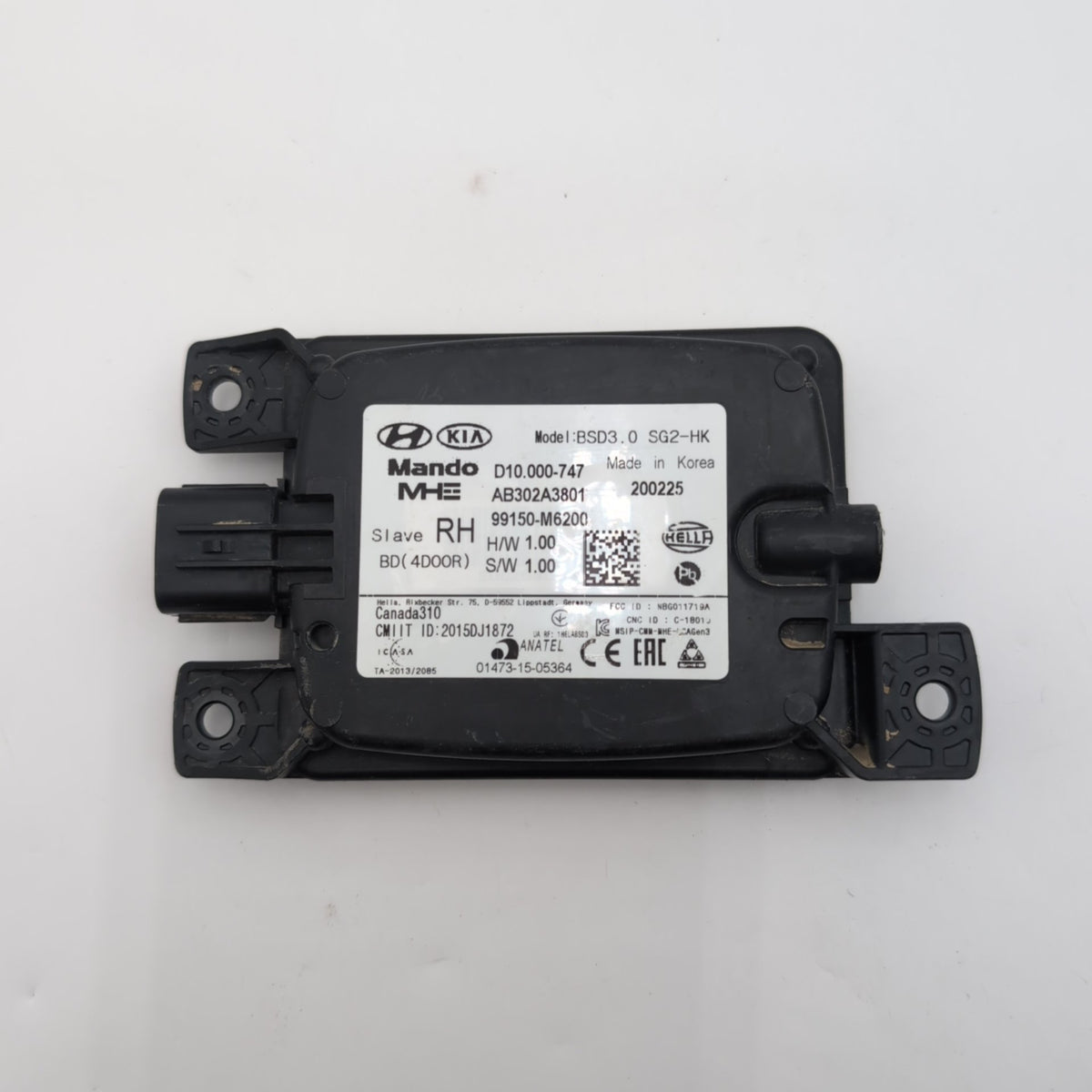 2019 2020 2021 Kia Forte RH SLAVE Rear Right Blind Spot Radar Sensor 99150-M6200