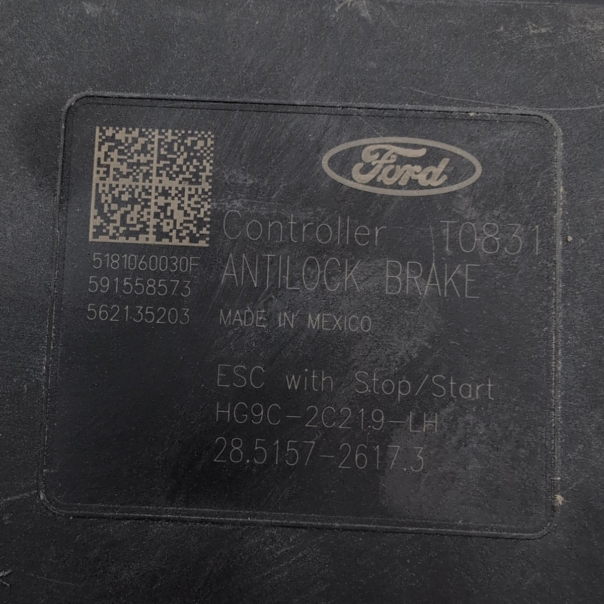 2017 2018 Ford Fusion 1.5L ABS Anti Lock Brake Pump Control Unit HG9C-2B373-BH