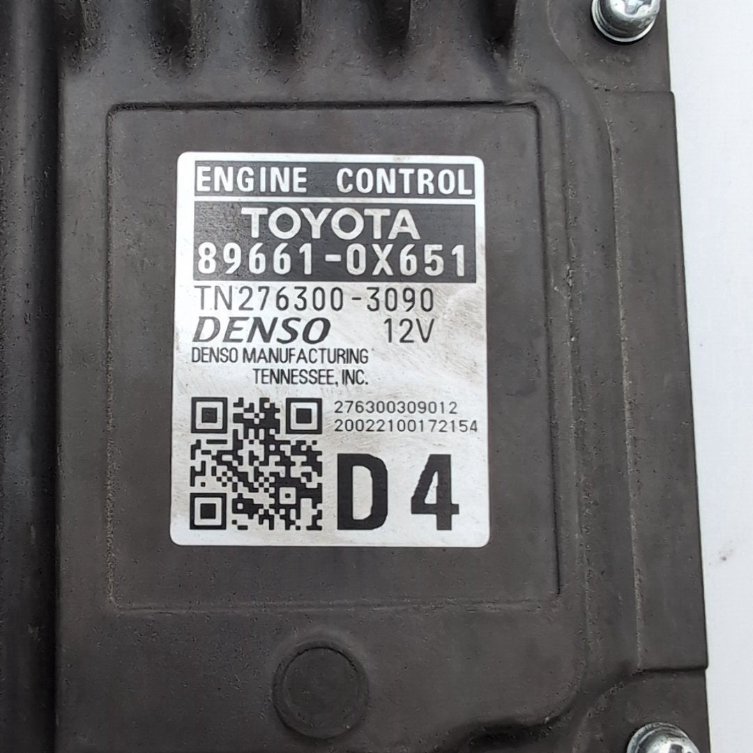 2019 2020 Toyota Camry Engine Computer Control Module ECU 89661-0X651
