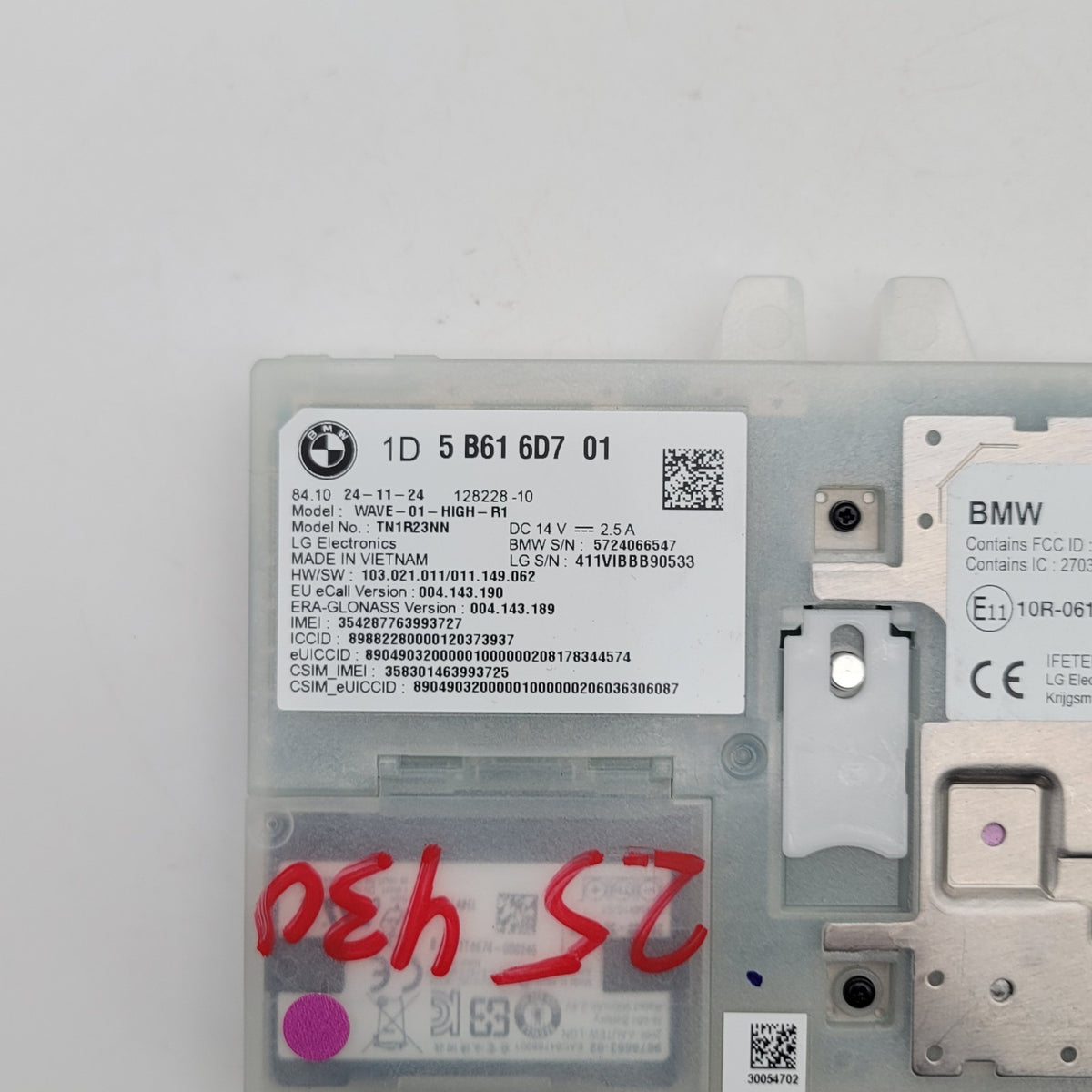 2025 2026 BMW G20 G22 G42 G60 M3 M4 X1 X3 X6 Antenna Telematics Control Module