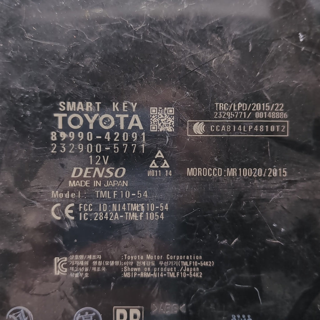 2017 2018 TOYOTA RAV4 SMART KEY KEYLESS ENTRY CONTROL MODULE 89990-42091