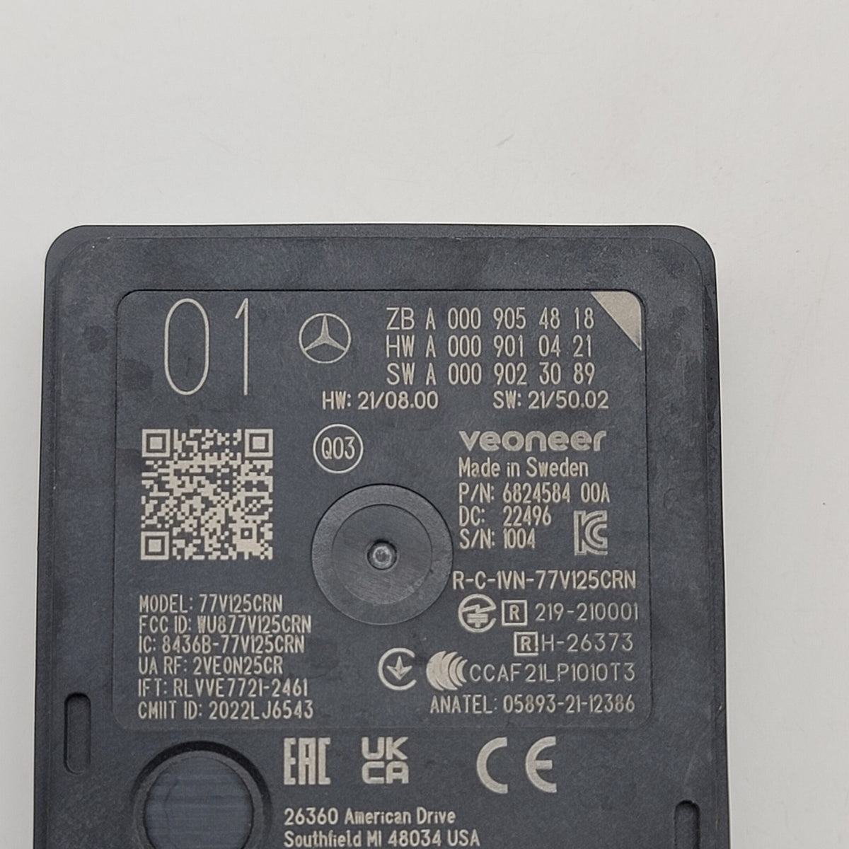 2024 Mercedes-Benz EQE-Class Rear Bumper Blind Spot Sensor OEM A0009054818