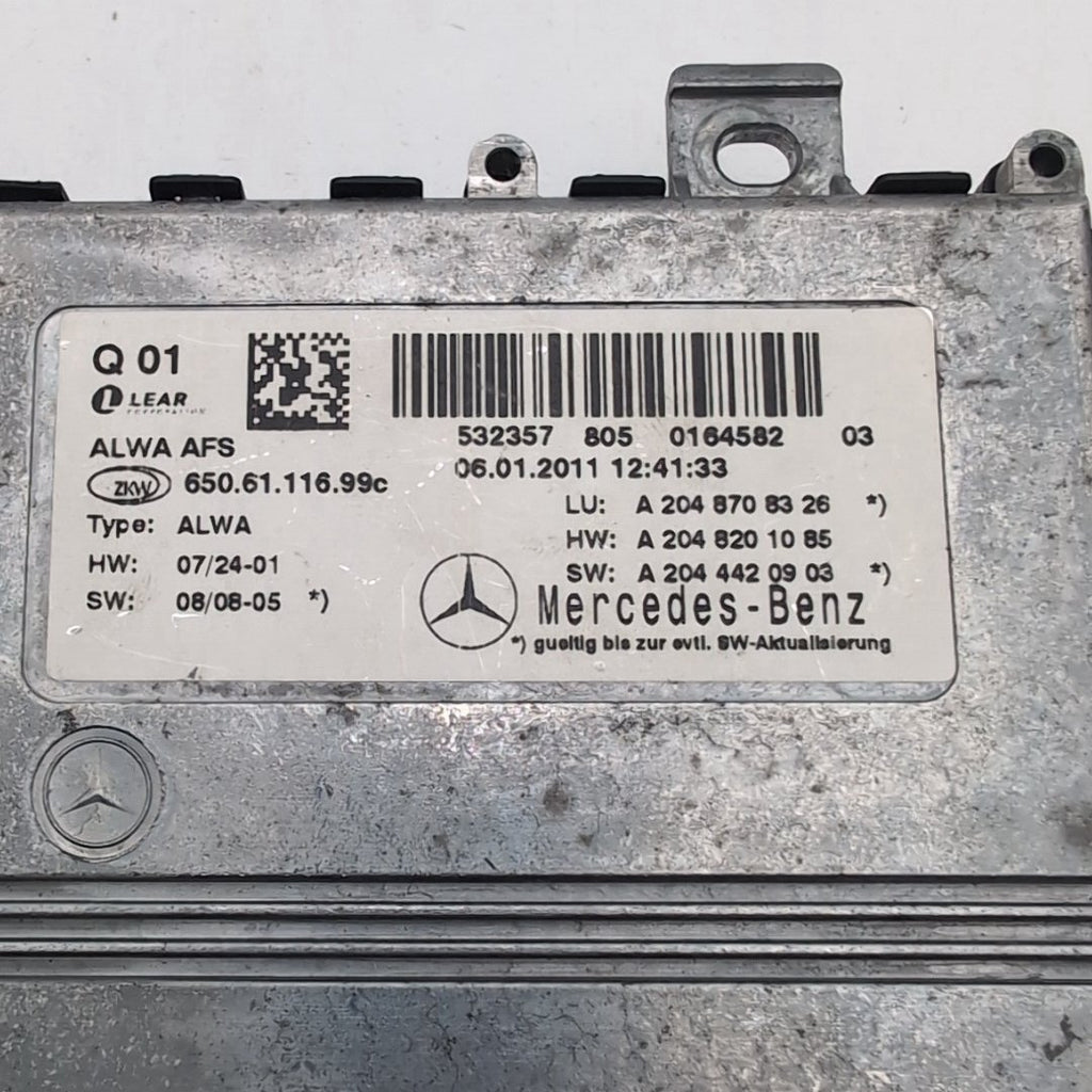 2010 2011 2012 Mercedes GLK350 Bi-Xenon Headlight Control Module A2048708326