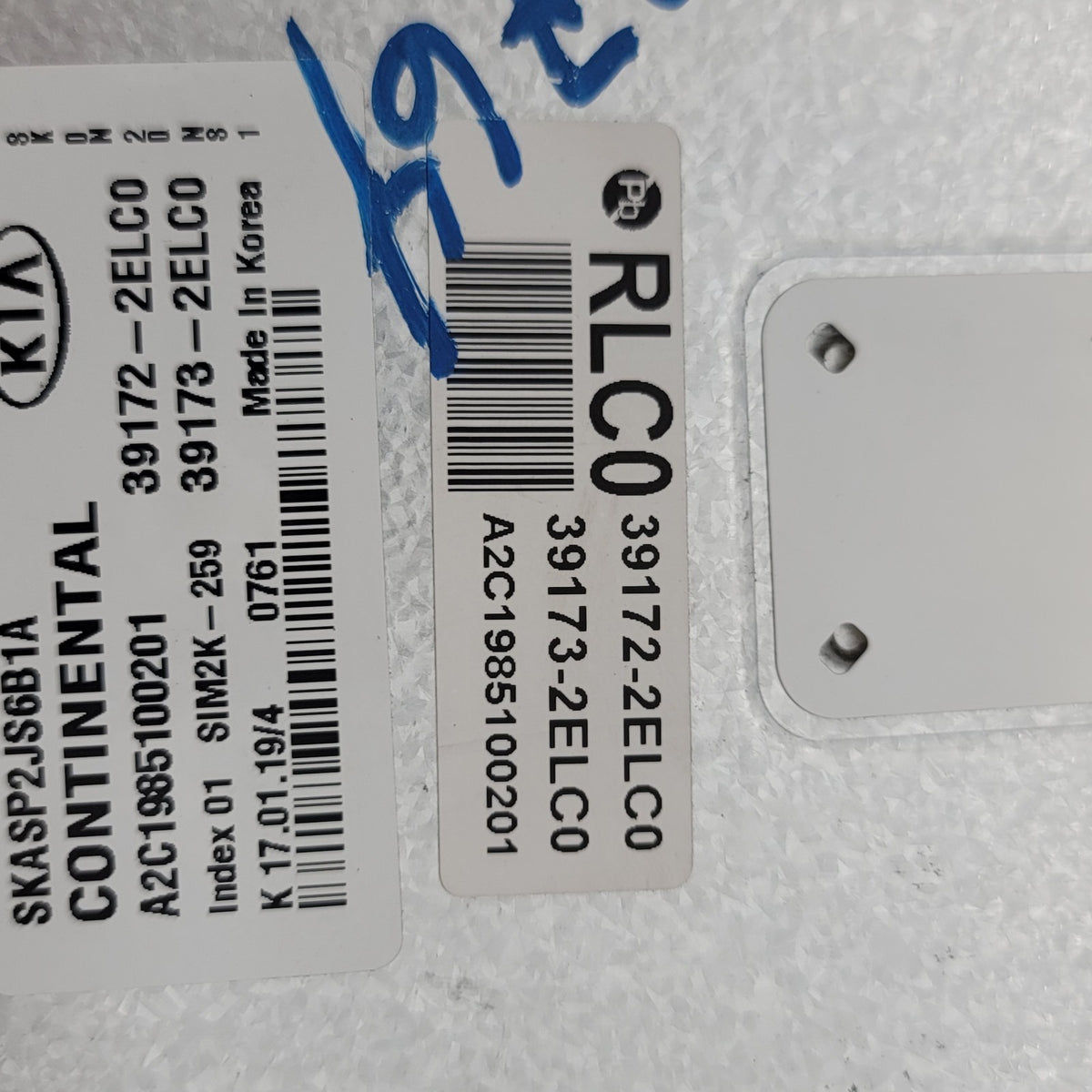 2020 2021 Kia Soul Engine Computer Control Module ECU 39172-2ELC0