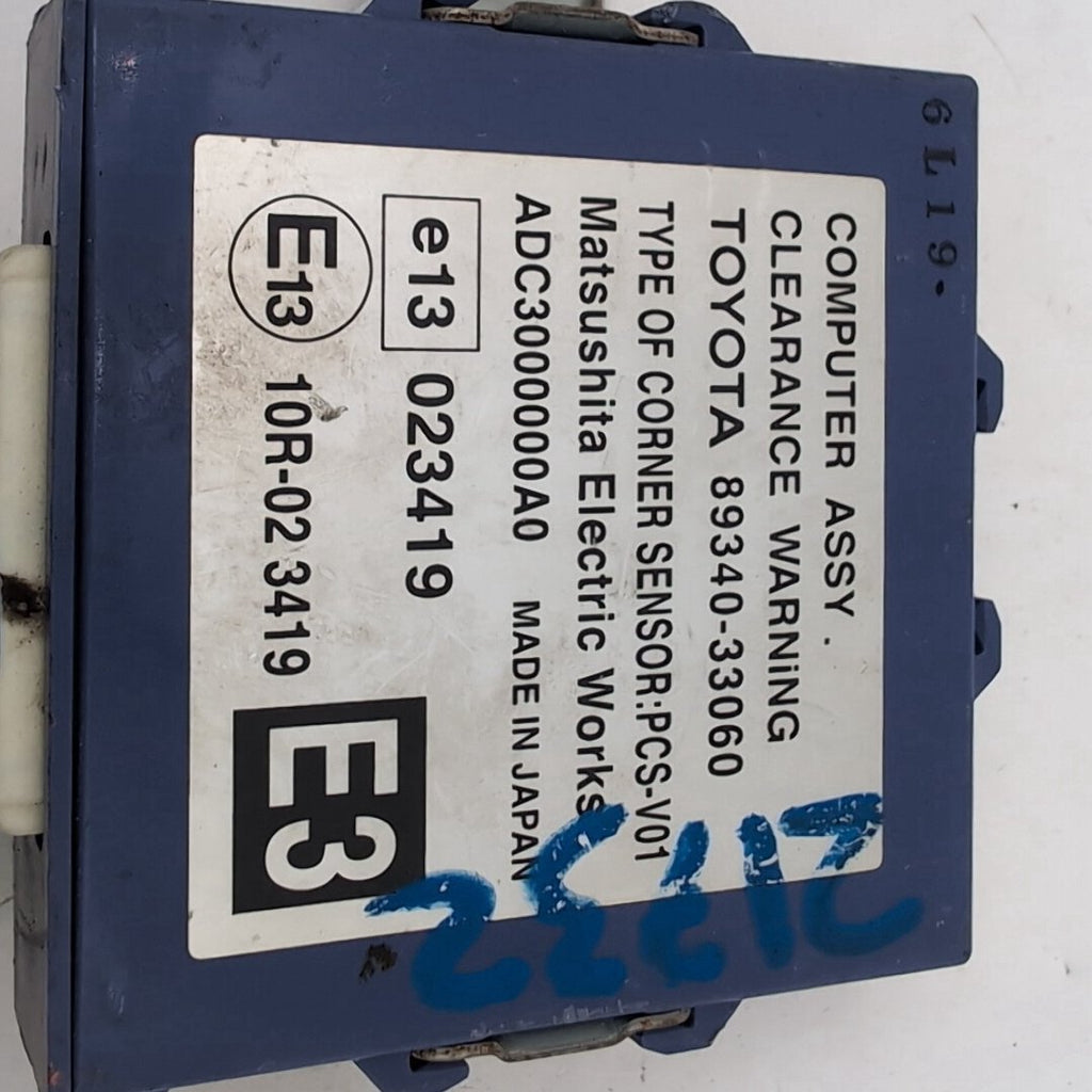 2007 - 2012 Lexus ES350 Park Assist Clearance Computer Module OEM 89340-33060