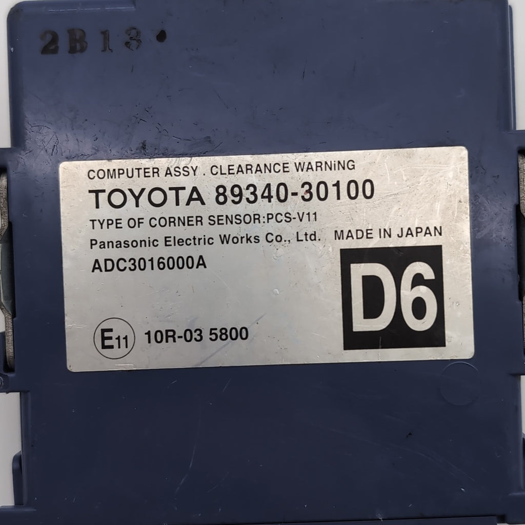2013 2014 Lexus GS350 Park Assist Clearance Warning Control Module 89340-30100
