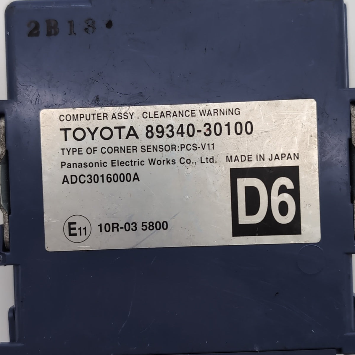 2013 2014 Lexus GS350 Park Assist Clearance Warning Control Module 89340-30100