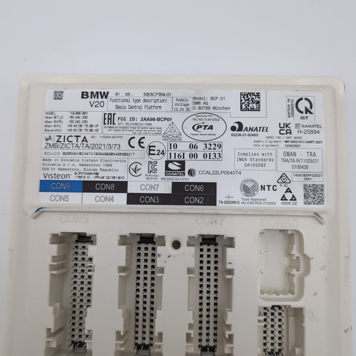 2024 2025 BMW X1 M4 530i G82 G60 BCP V20 Basis Central Platform Module 5B3CFB9