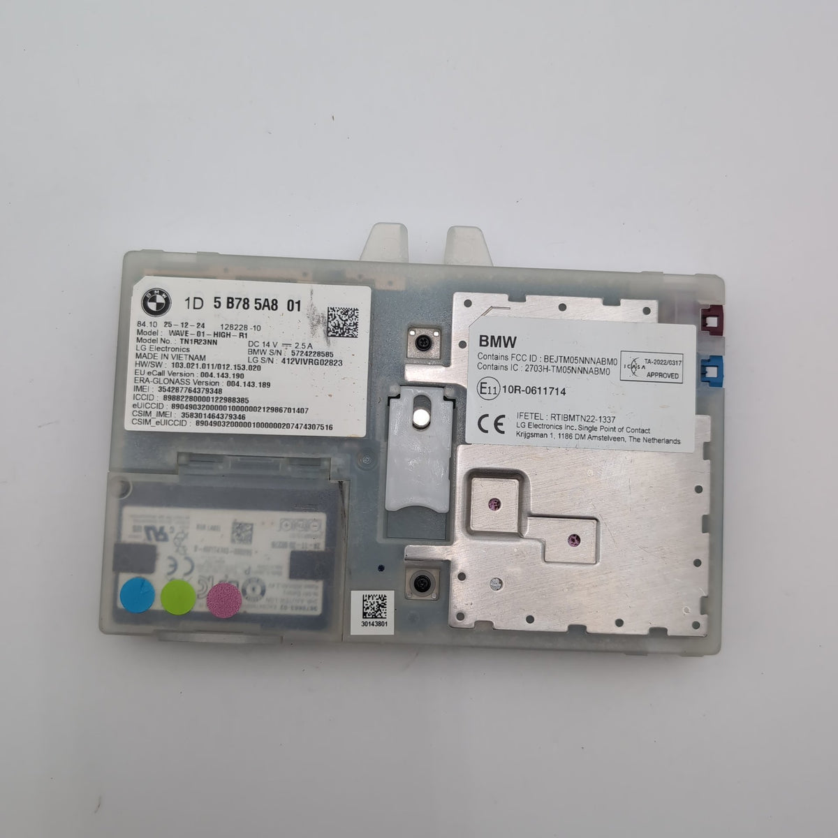 2023 - 2026 BMW G42 G20 G26 G60 F74 X2 X3 X5 X7 Antenna Telematic Control Module