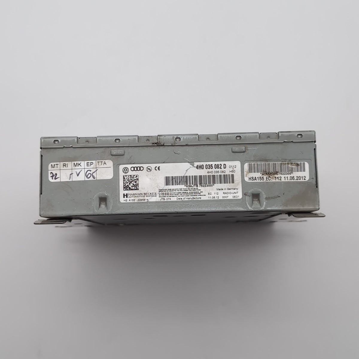 2011- 2018 AUDI A8 S8 AUDIO TUNER RADIO RECEIVER CONTROL UNIT HARMAN BECKER