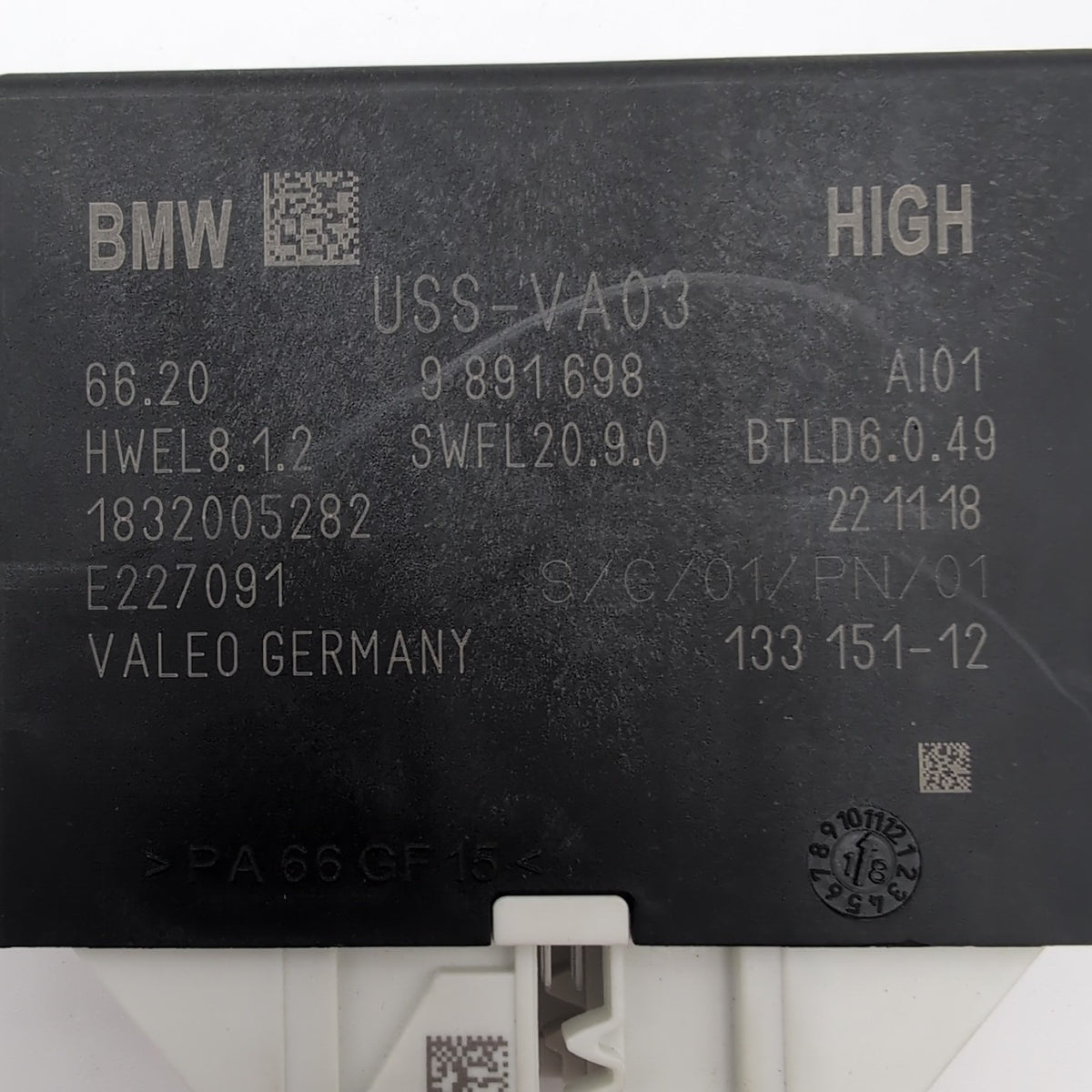 2019 2020 BMW 5 G30 7 G11 G12 USS-VA03 Ultra Sonic Sensor Control Module 9891698