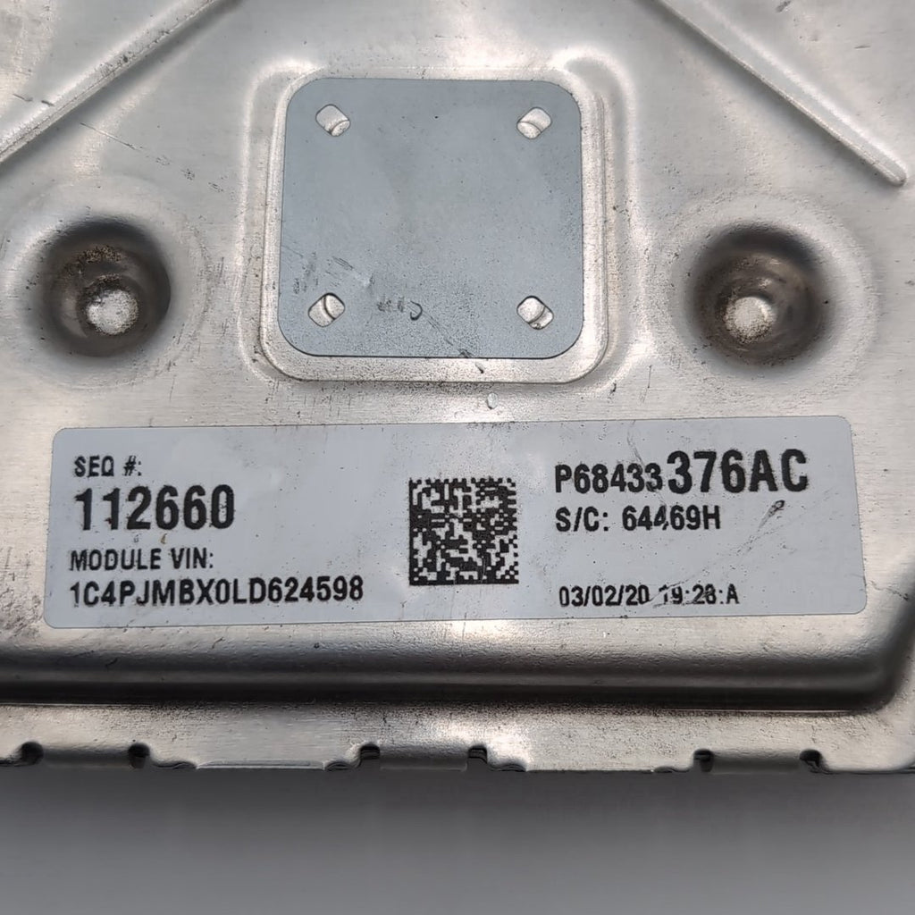 2020 2021 Jeep Cherokee 3.2L Engine Computer Control Module ECU 68434922AA