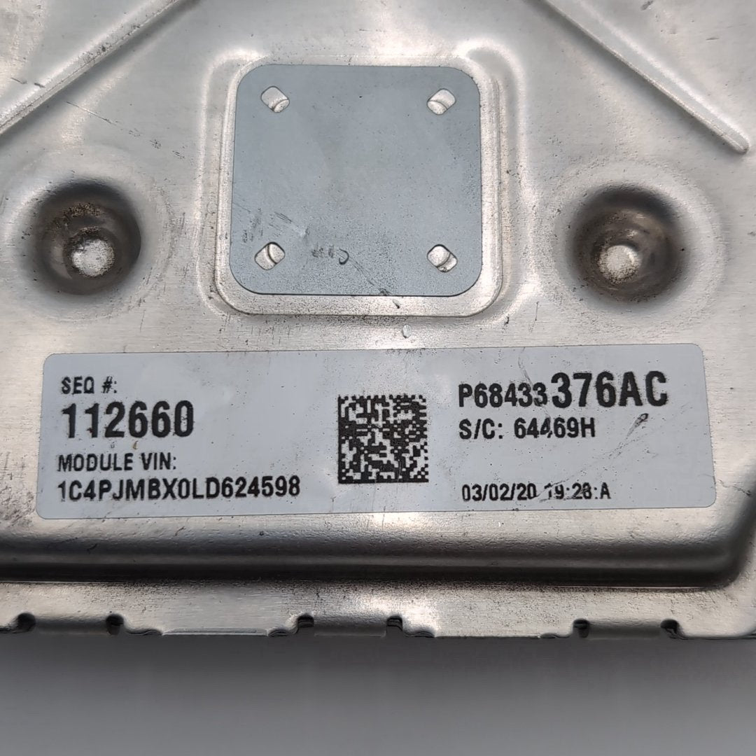 2020 2021 Jeep Cherokee 3.2L Engine Computer Control Module ECU 68434922AA