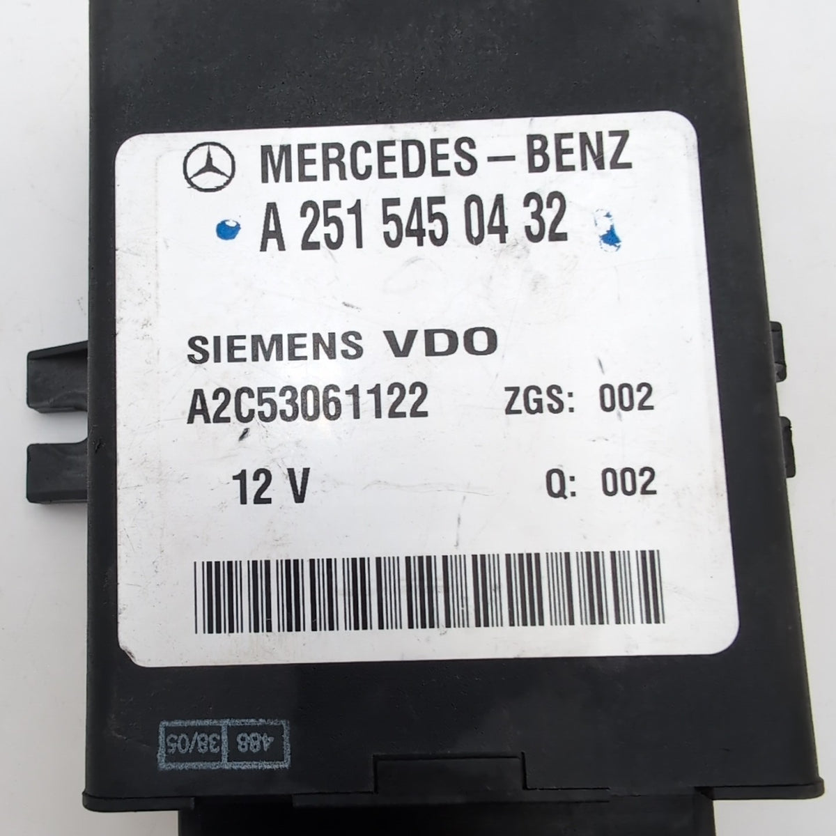 2006-2009 Mercedes W251 R500 R350 Airmatic Suspension Control Module A2515450432