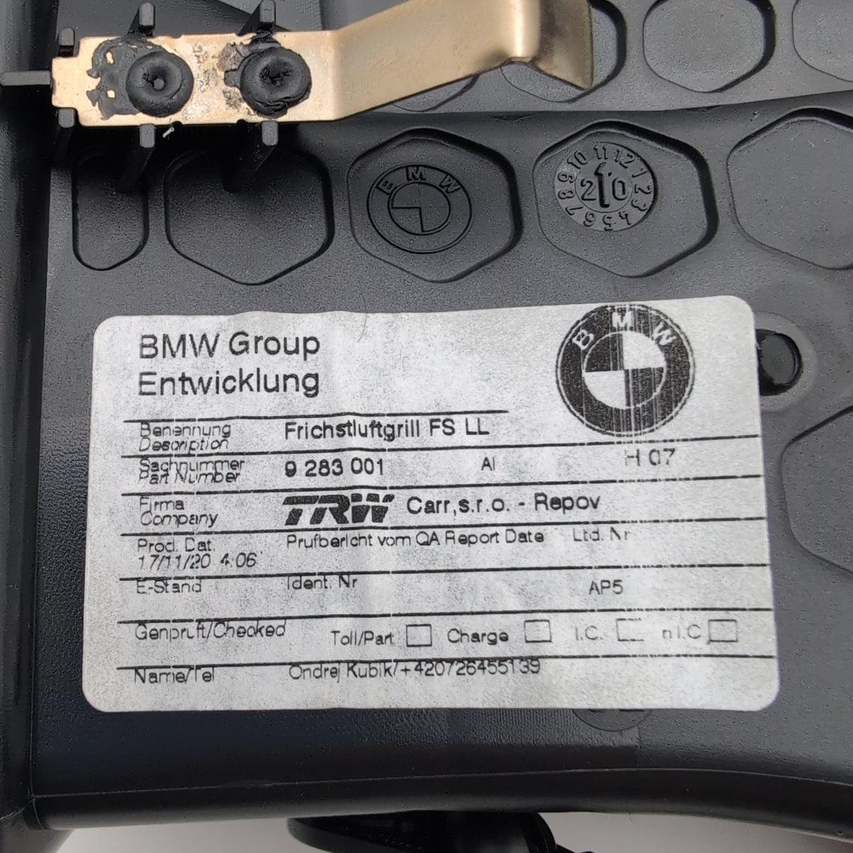 2014 - 2021 BMW i3 i3s I01 Front Left Driver Side Dashboard AC Air Vent 9283001