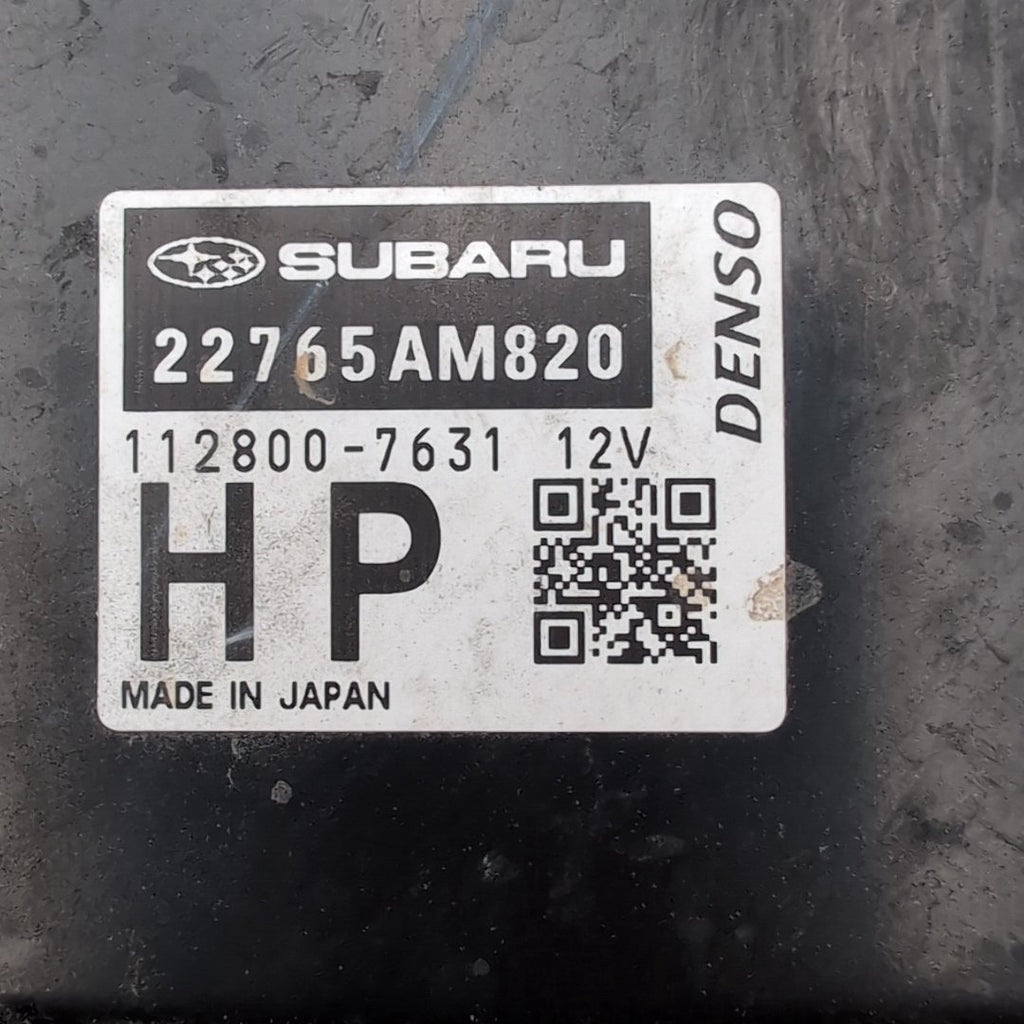 2019 2020 Subaru XV Crosstrek 2.0L Engine Computer Control Module 22765AM820