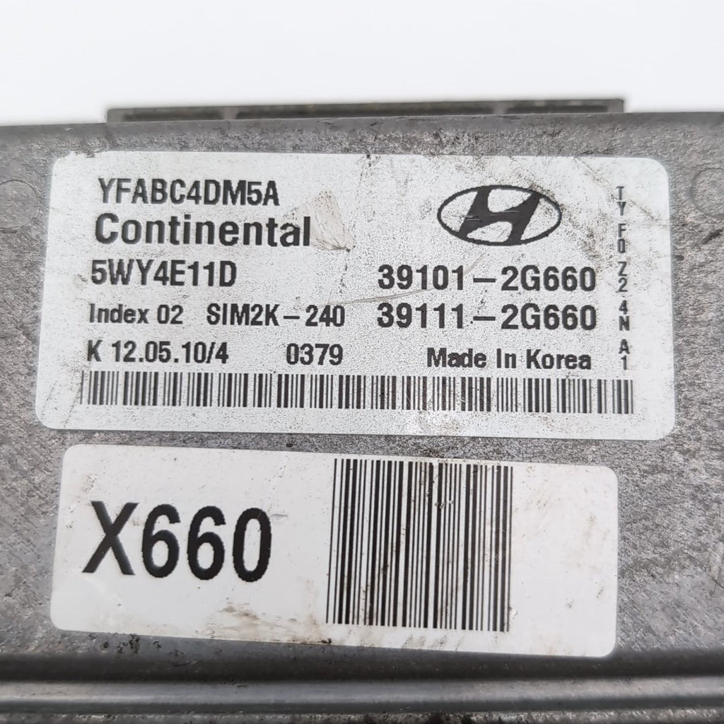 2011 Hyundai Sonata 2.4L Engine Computer Control Module ECU 39101-2G660