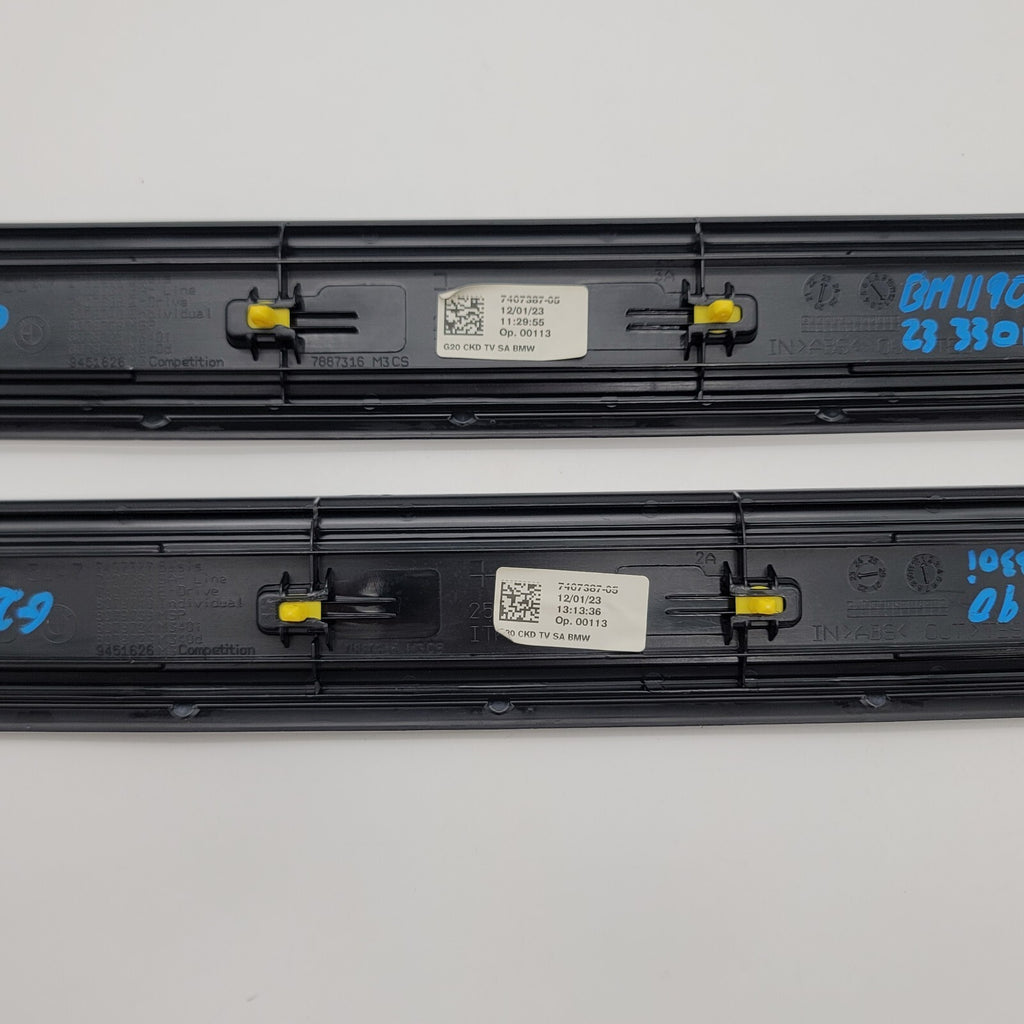 2019 - 2025 BMW G20 G21 G26 Front Left Right Door Trim Molding Sill Set 7407387