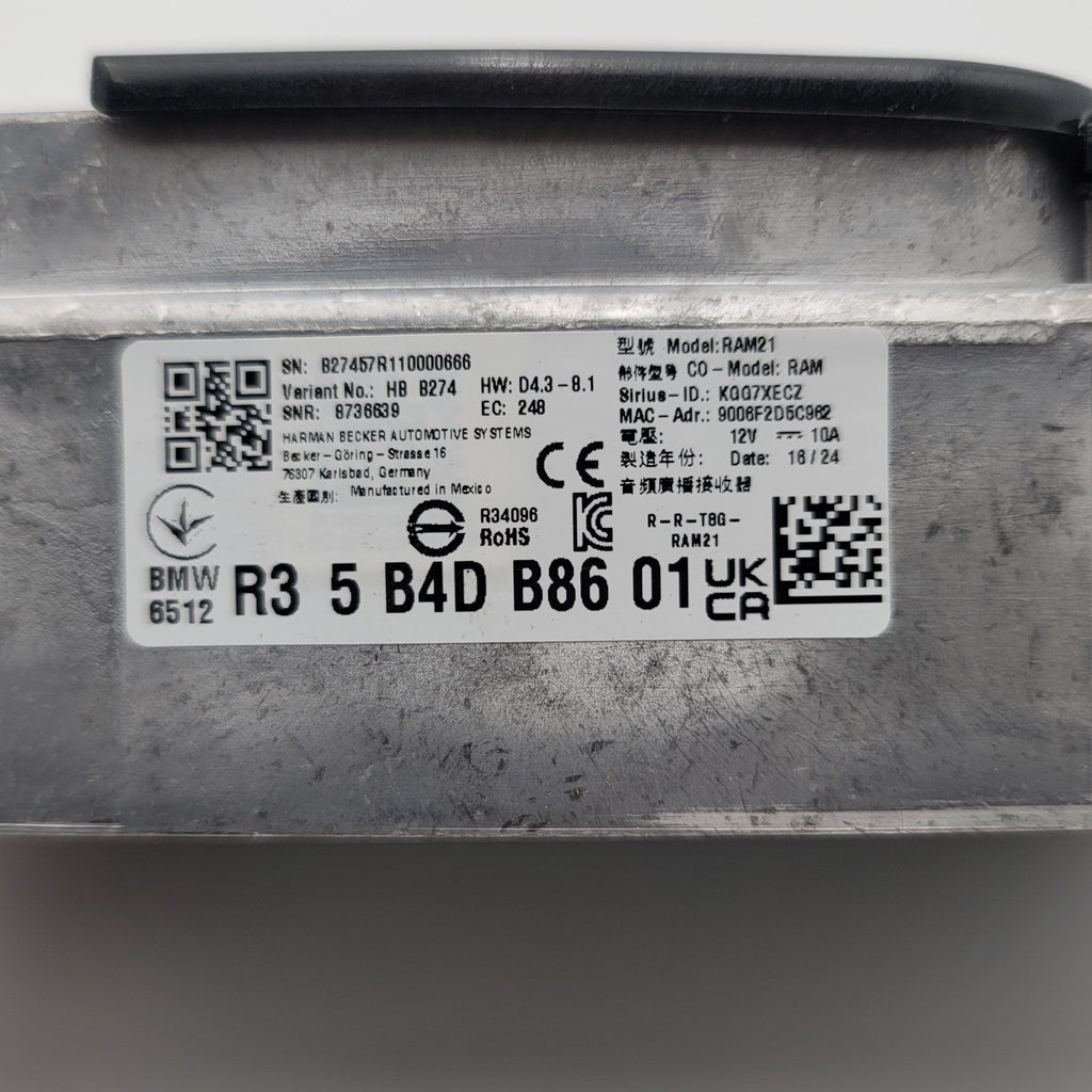 2023 2024 2025 BMW 330i 530i G20 G60 X1 X3 Radio Receiver Control Module 5B4DB86