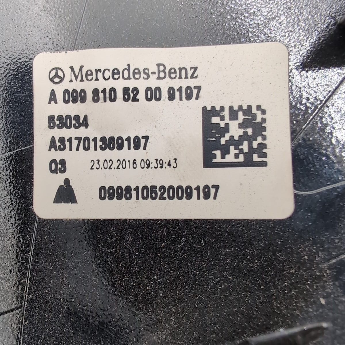2015-2020 Mercedes W205 W222 W213 Right Side Mirror Cover Shell Cap A0998105200