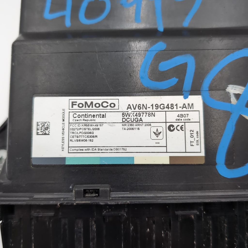 2013-2018 Ford C-Max Anti Theft Immobilizer Locking Control Module AV6N19G481AM