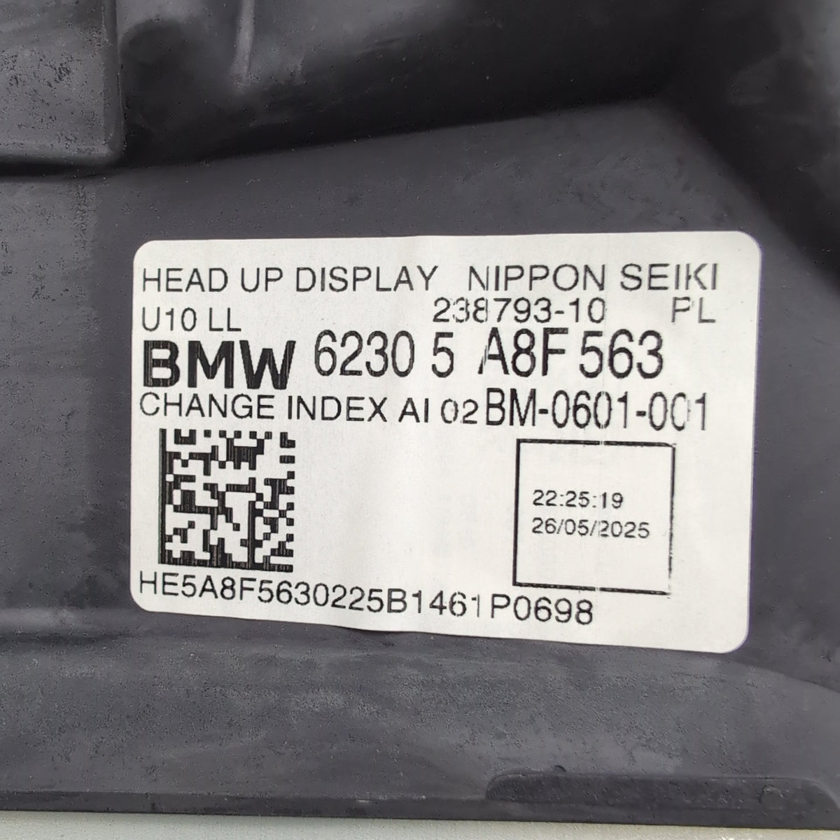 2024 2025 BMW X2 U10 HUD Head Up Display Projector Unit 5A8F563