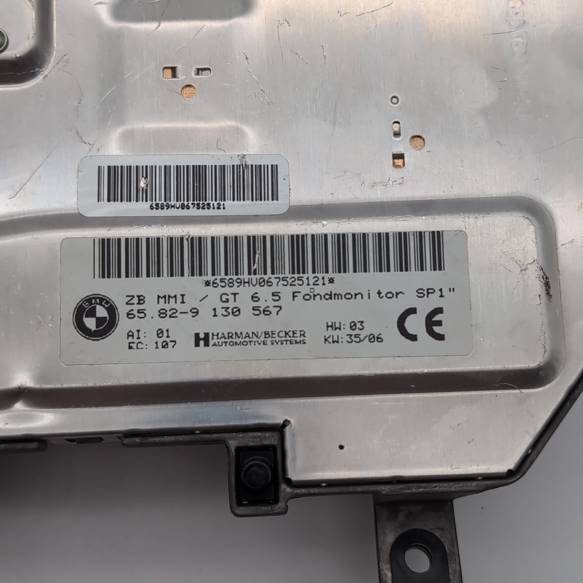 2006 2007 2008 BMW 750LI REAR CONSOLE DISPLAY MONITOR CONTROL MODULE 9130567