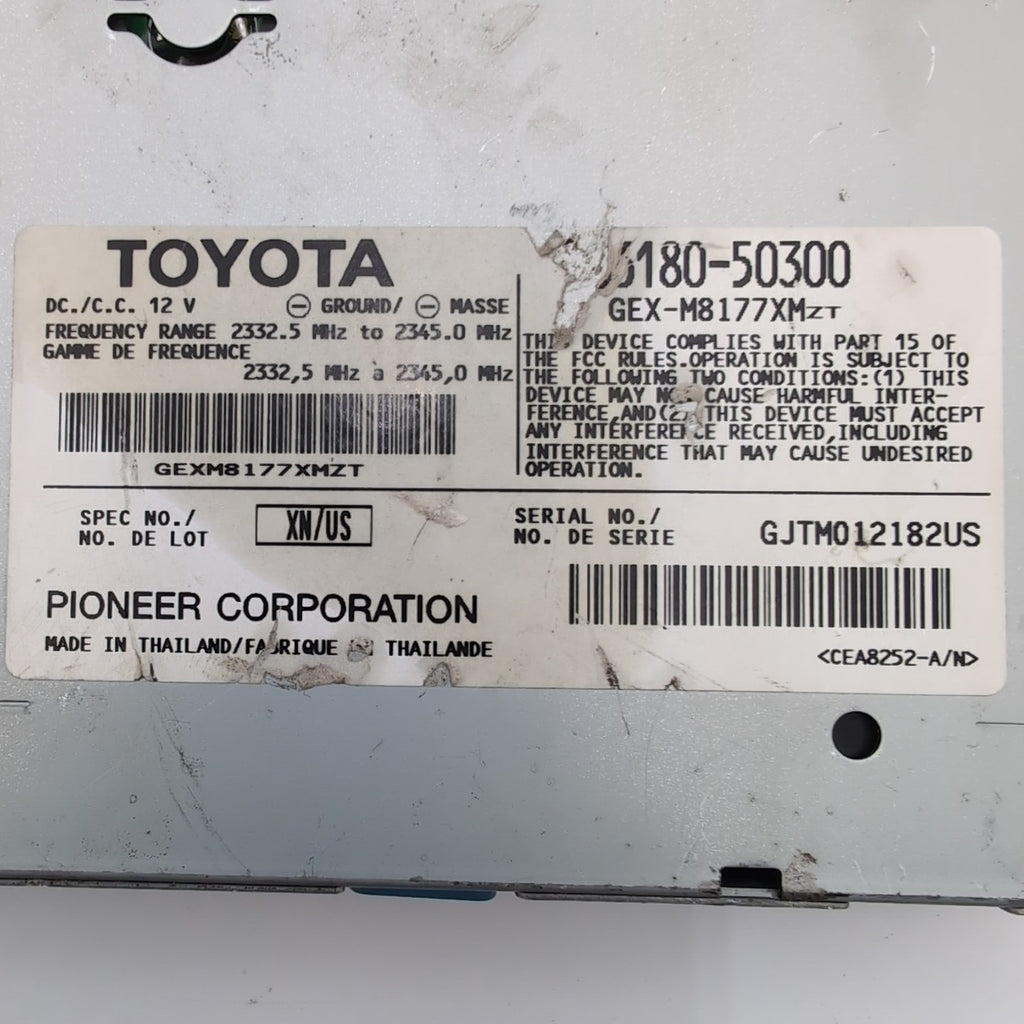 2008 2009 LEXUS LS600HL LS460 SATELLITE RADIO RECEIVER MODULE 86180-50300 OEM