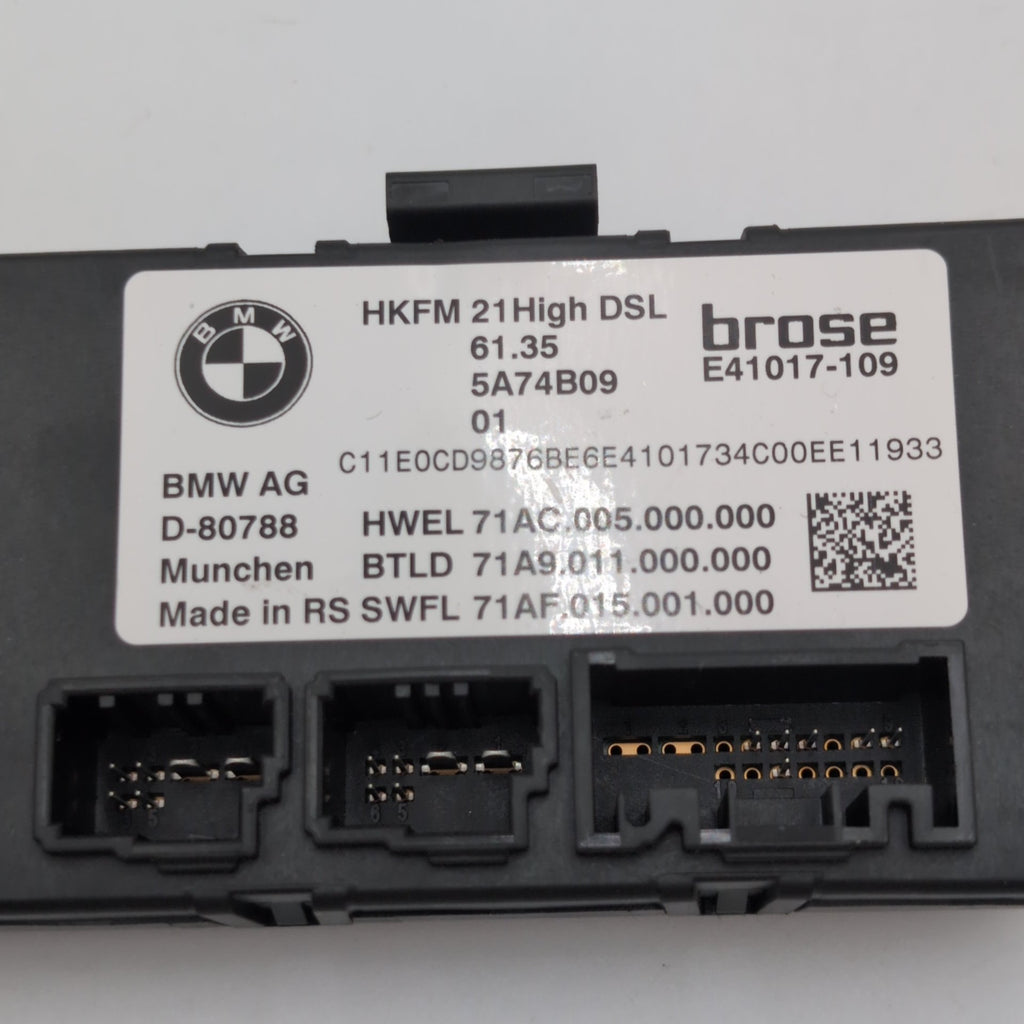 2022 - 2025 BMW iX M5 G61 G99 I20 Tailgate Trunk Lid Decklid Control Module