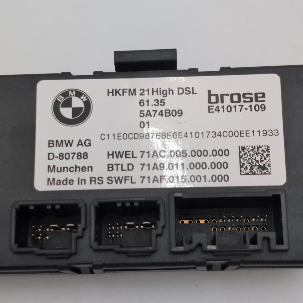2022 - 2025 BMW iX M5 G61 G99 I20 Tailgate Trunk Lid Decklid Control Module