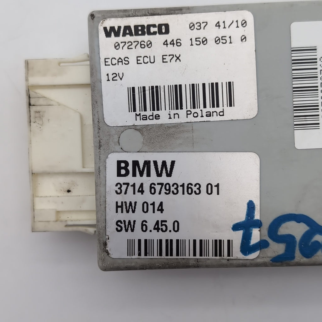 2007- 2014 BMW E70 E71 X5 X6 ECAS AIR SUSPENSION CONTROL MODULE 3714-6793163