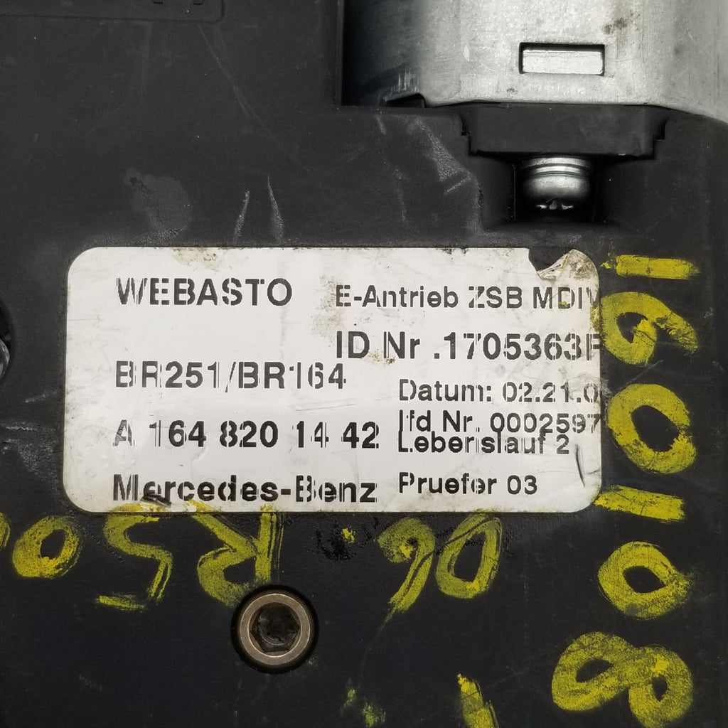 06-13 Mercedes GL550 R350 ML350 GL450 Pano Panoramic Sunroof Sun Roof Motor Unit