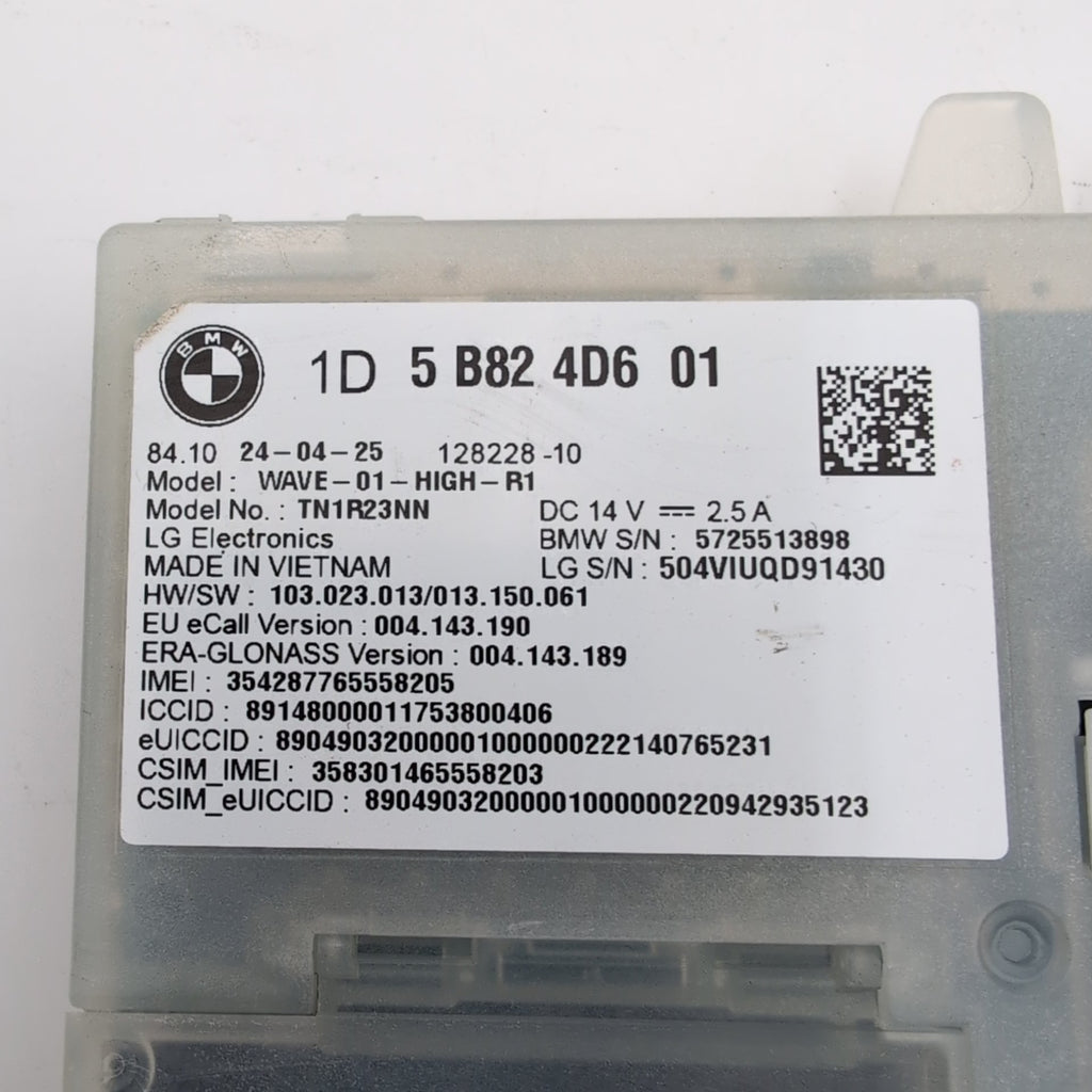 2023 - 2026 BMW G20 G26 G60 X3 X5 X6 M3 M4 Telematics Control Module 5B824D6