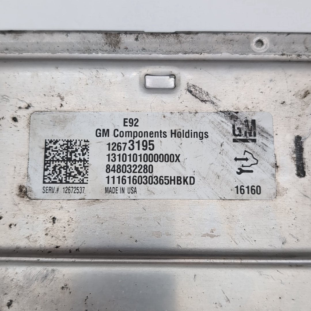 2014 - 2016 Chevrolet Silverado 1500 Engine Computer Control Module E92 12673195