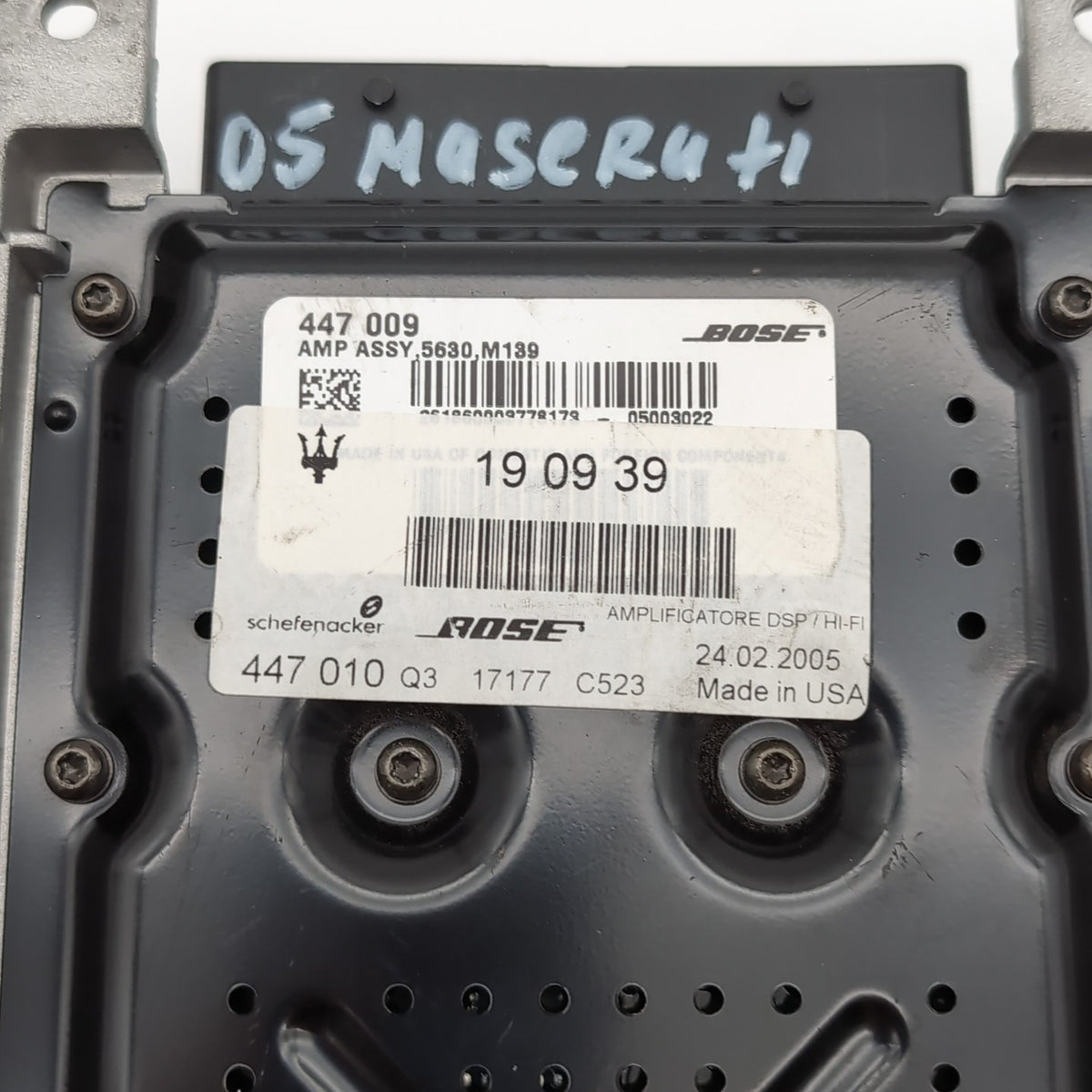 2005 2006 2007 2008 Maserati Quattroporte M139 Bose Audio Amplifier Amp 190939