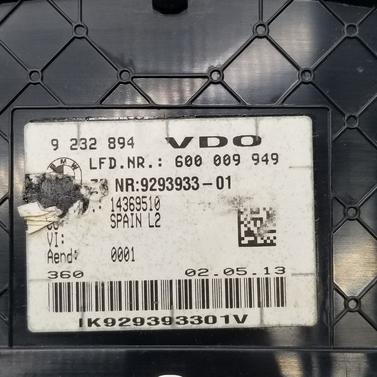 2013 2014 BMW 320i Speedometer Cluster Mph W/O Head-Up Display 9293933 Oem
