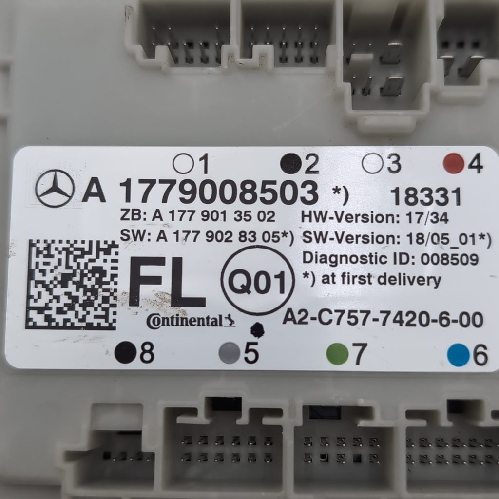 2020- 24 MERCEDES A CLA GLA GLB FRONT LEFT DRIVER DOOR CONTROL UNIT A1779005105