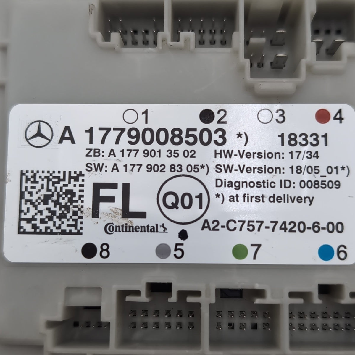 2020- 24 MERCEDES A CLA GLA GLB FRONT LEFT DRIVER DOOR CONTROL UNIT A1779005105