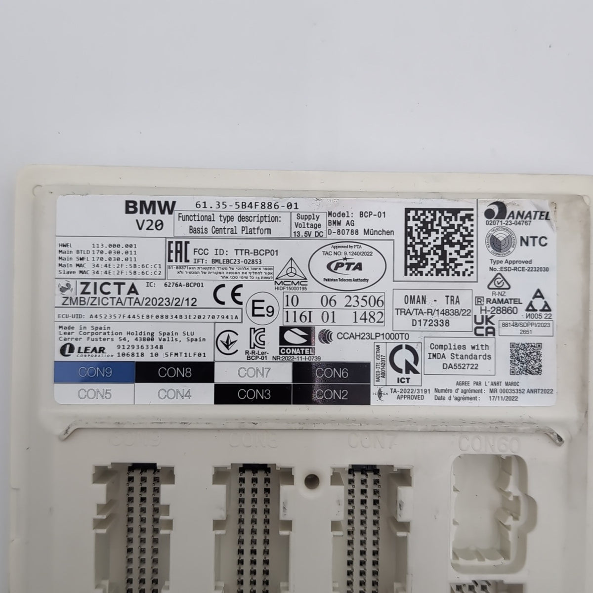 2024 2025 BMW X5 X6 X7 BCM BODY DOMAIN CONTROLLER MODULE BDC 5B4F886