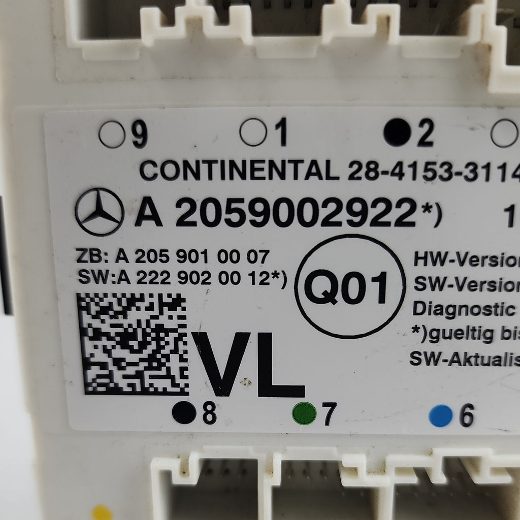 Fits Mercedes Benz C Class W205 Front Left Side Door Control Module A2059002922