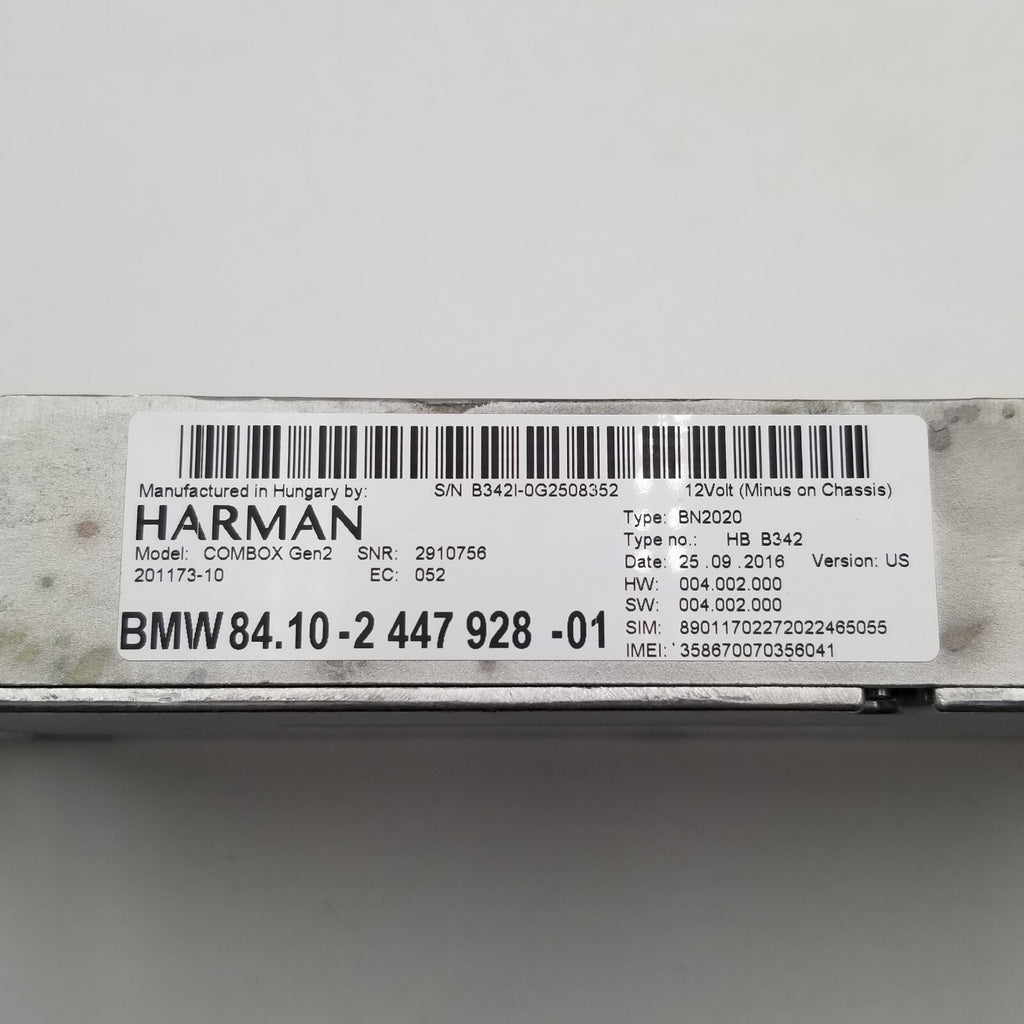 2011- 2017 BMW X3 Radio Telematics Control Module Unit 2447928 OEM