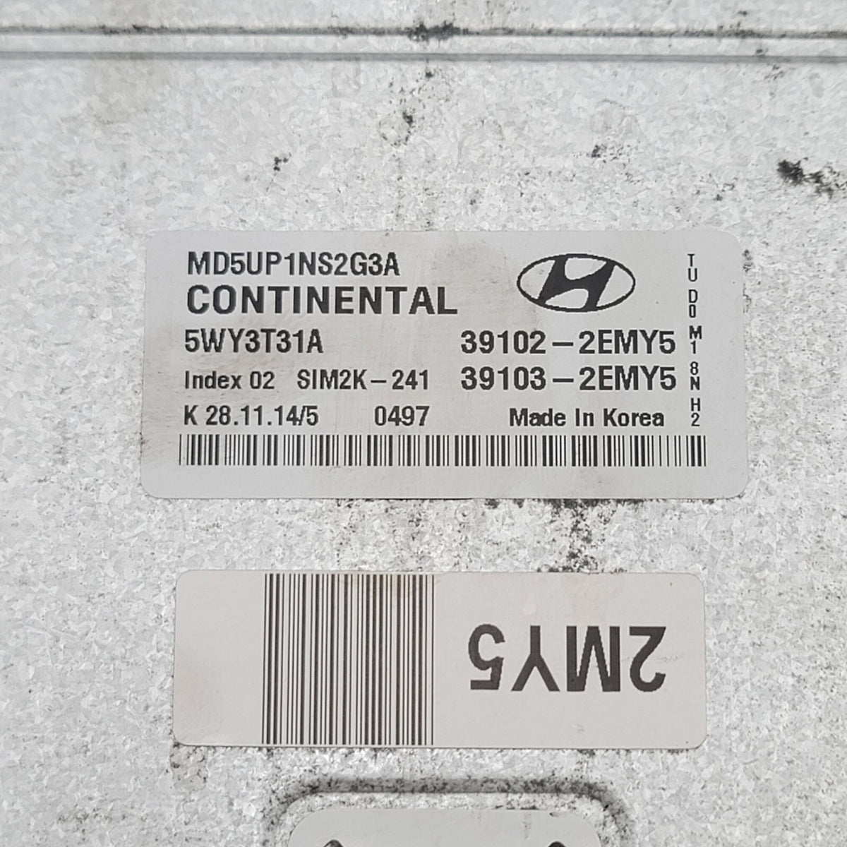 2014 2015 2016 Hyundai Elantra 1.8 39102-2EMY5 Engine Control Module Unit Ecm