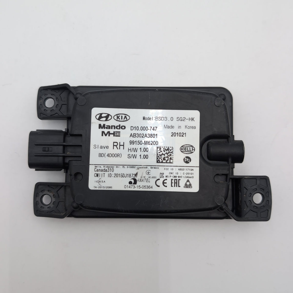 2019 2020 2021 Kia Forte RH SLAVE Rear Right Blind Spot Radar Sensor 99150-M6200