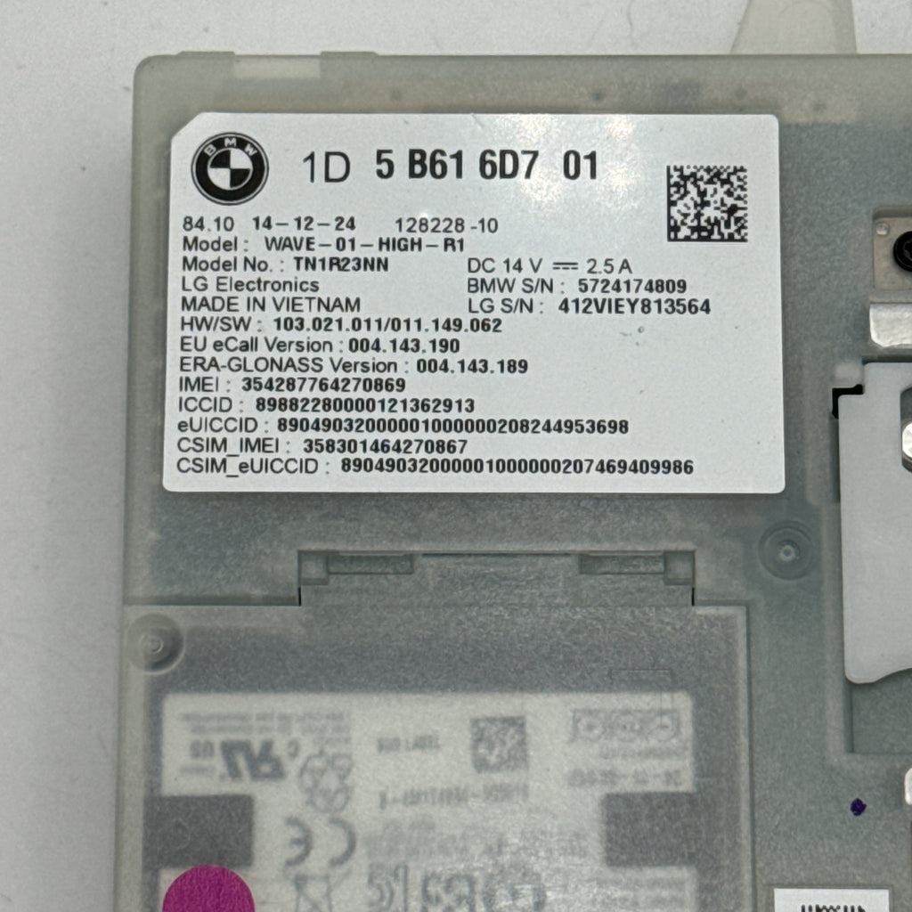 2025 2026 BMW G20 G22 G42 G60 M3 M4 X1 X3 X6 Antenna Telematics Control Module