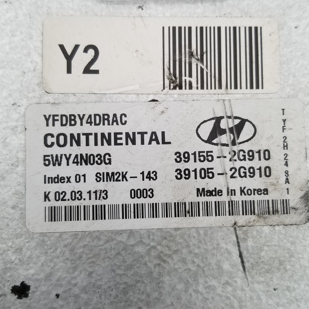 2011- 2015 Hyundai Sonata 2.4L Engine Control Module Unit ECM OEM 391552G910
